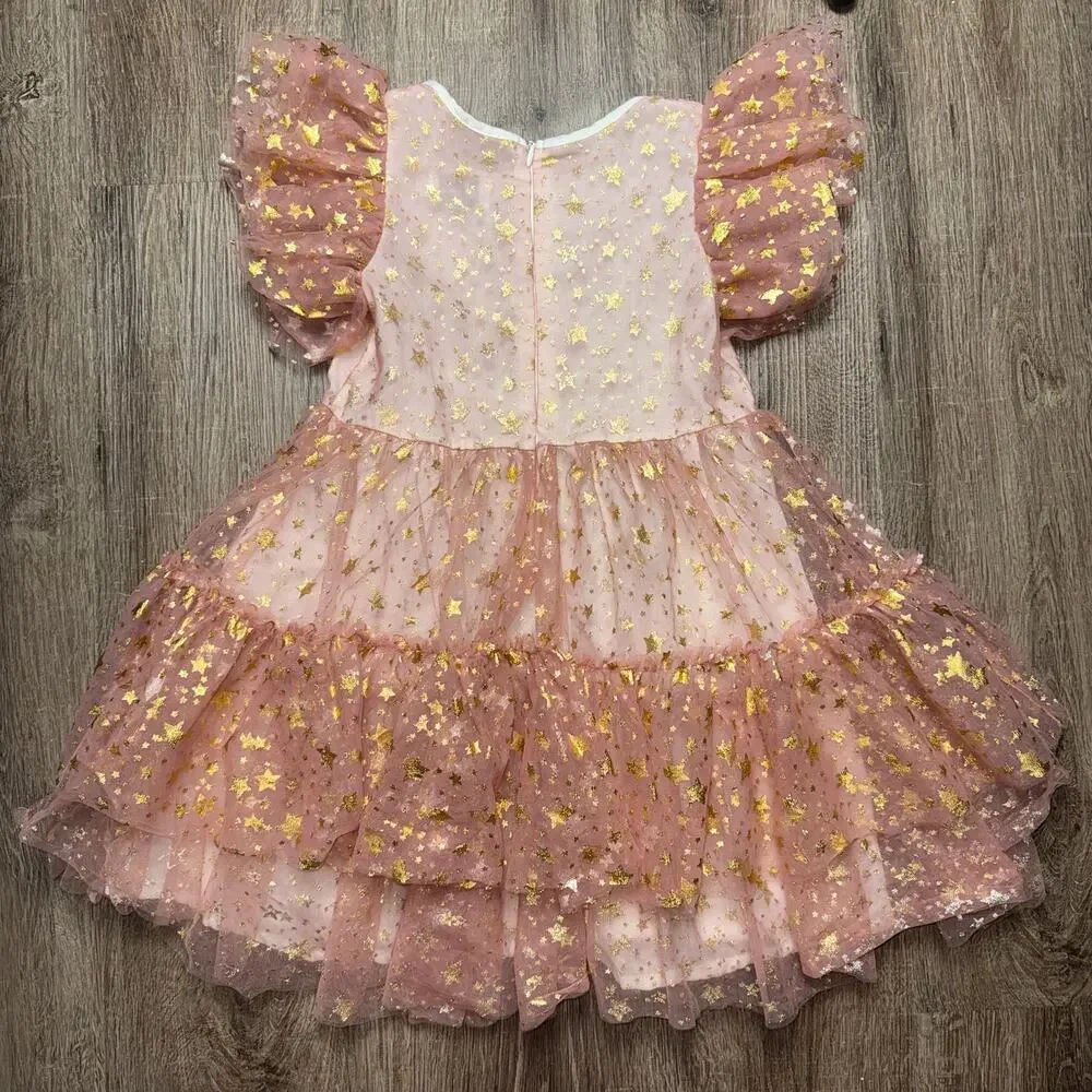 Lola + The Boys rose gold girls dress size 6